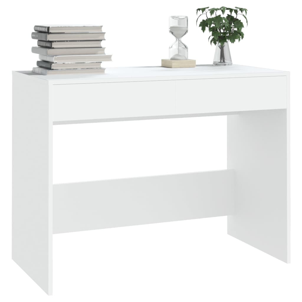 Bureau blanc 101x50x76,5 cm en bois