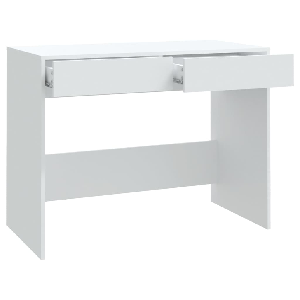 Bureau blanc 101x50x76,5 cm en bois