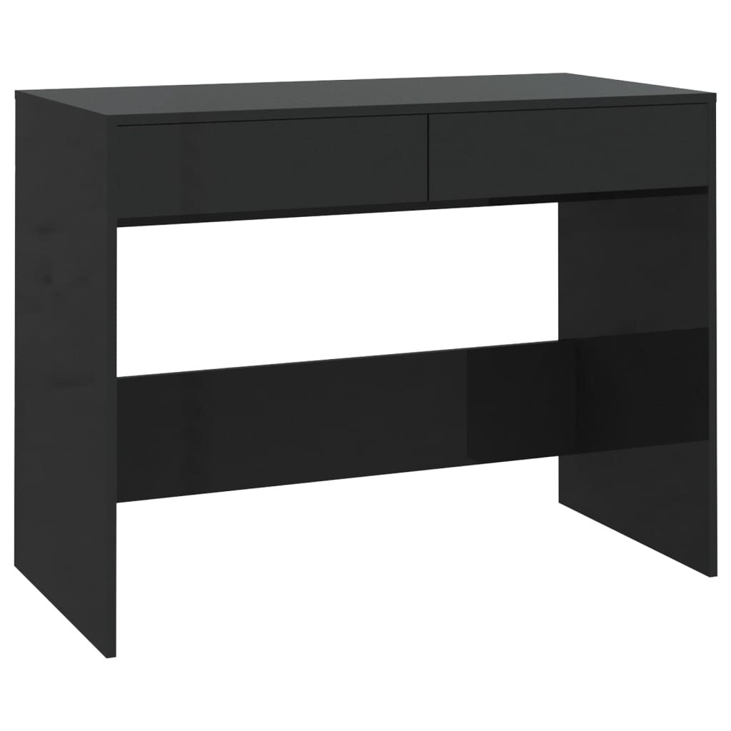 Bureau noir 101x50x76,5 cm en bois