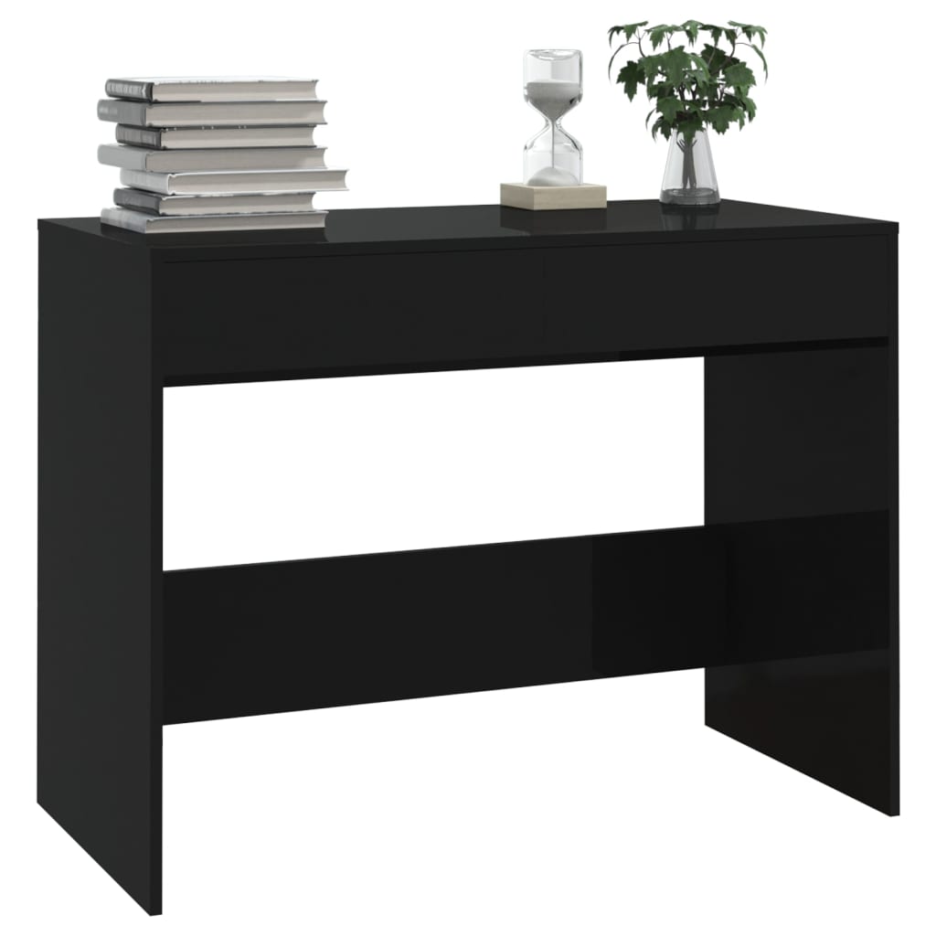 Bureau noir 101x50x76,5 cm en bois