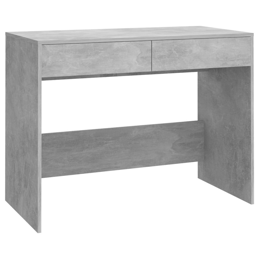 Bureau gris béton 101x50x76,5 cm en bois