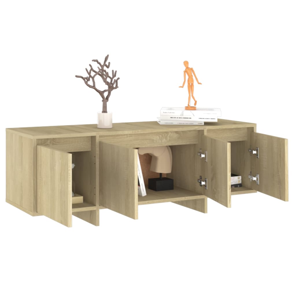 Meuble TV chêne Sonoma 120x30x40,5 cm matériau bois