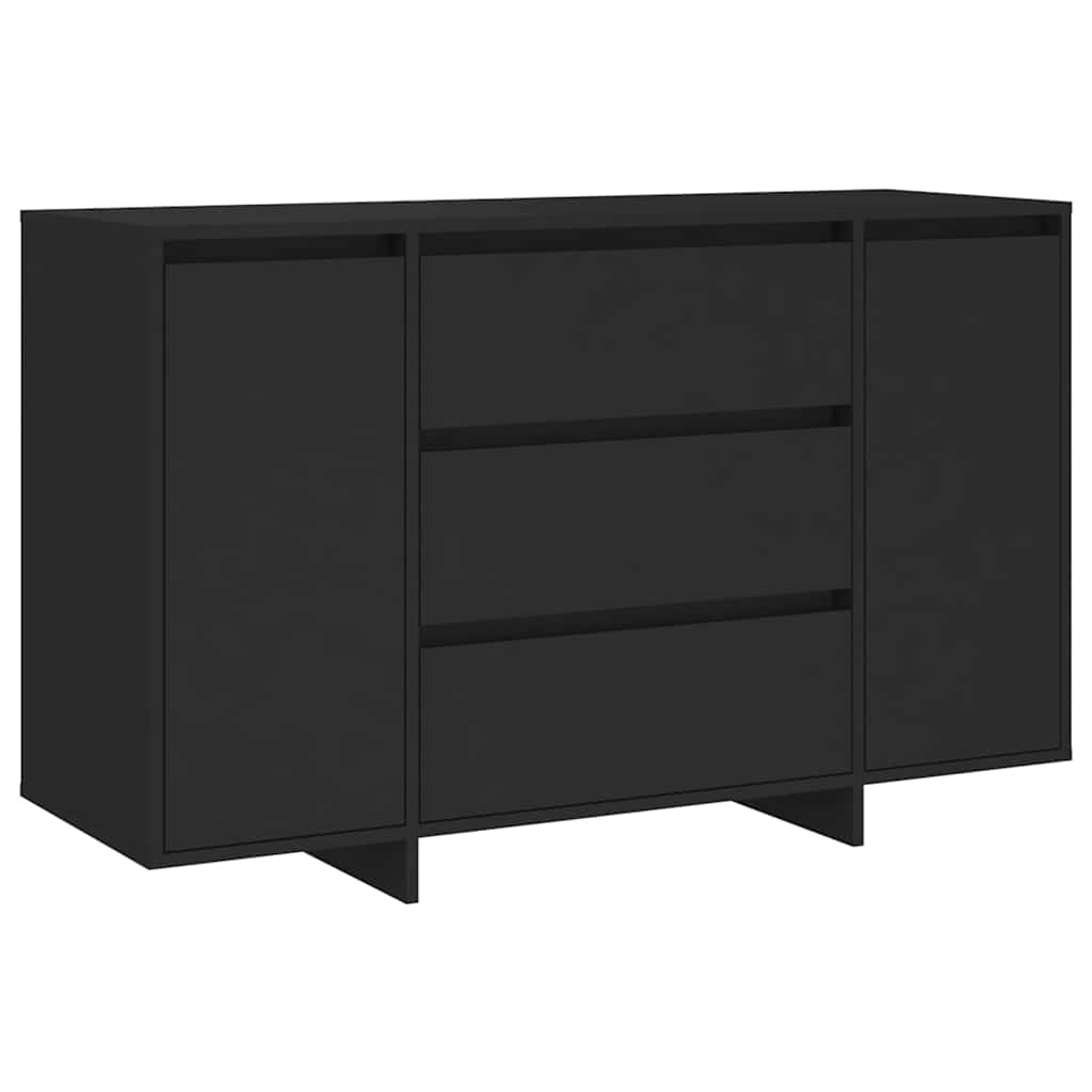 Sideboard mit 3 Schubladen Schwarz 120x41x75 cm Holzwerkstoff