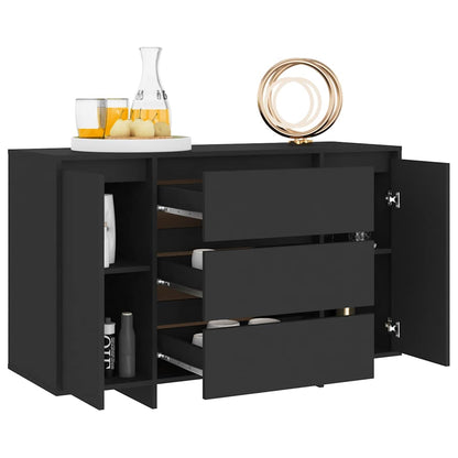 Sideboard mit 3 Schubladen Schwarz 120x41x75 cm Holzwerkstoff