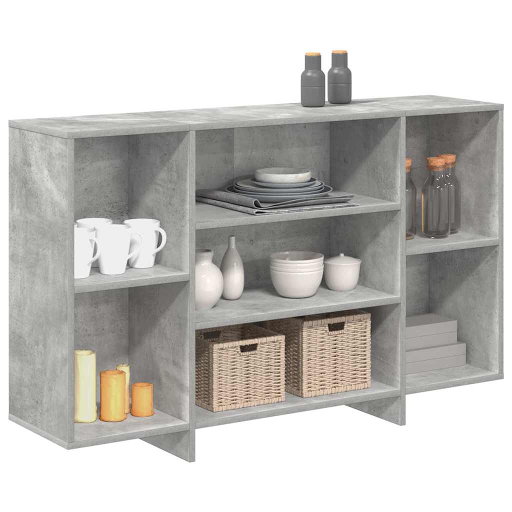 Sideboard Betongrau 120x30x75 cm Holzwerkstoff