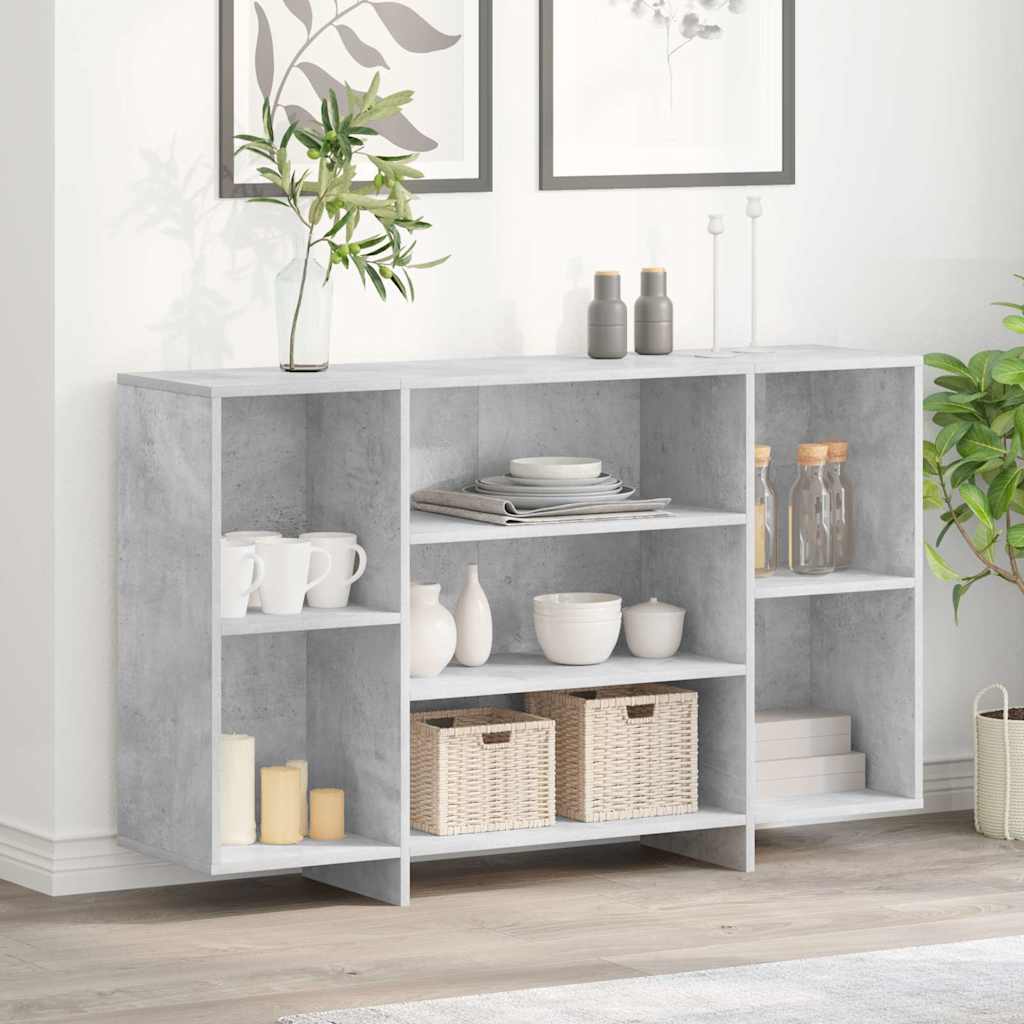 Sideboard Betongrau 120x30x75 cm Holzwerkstoff