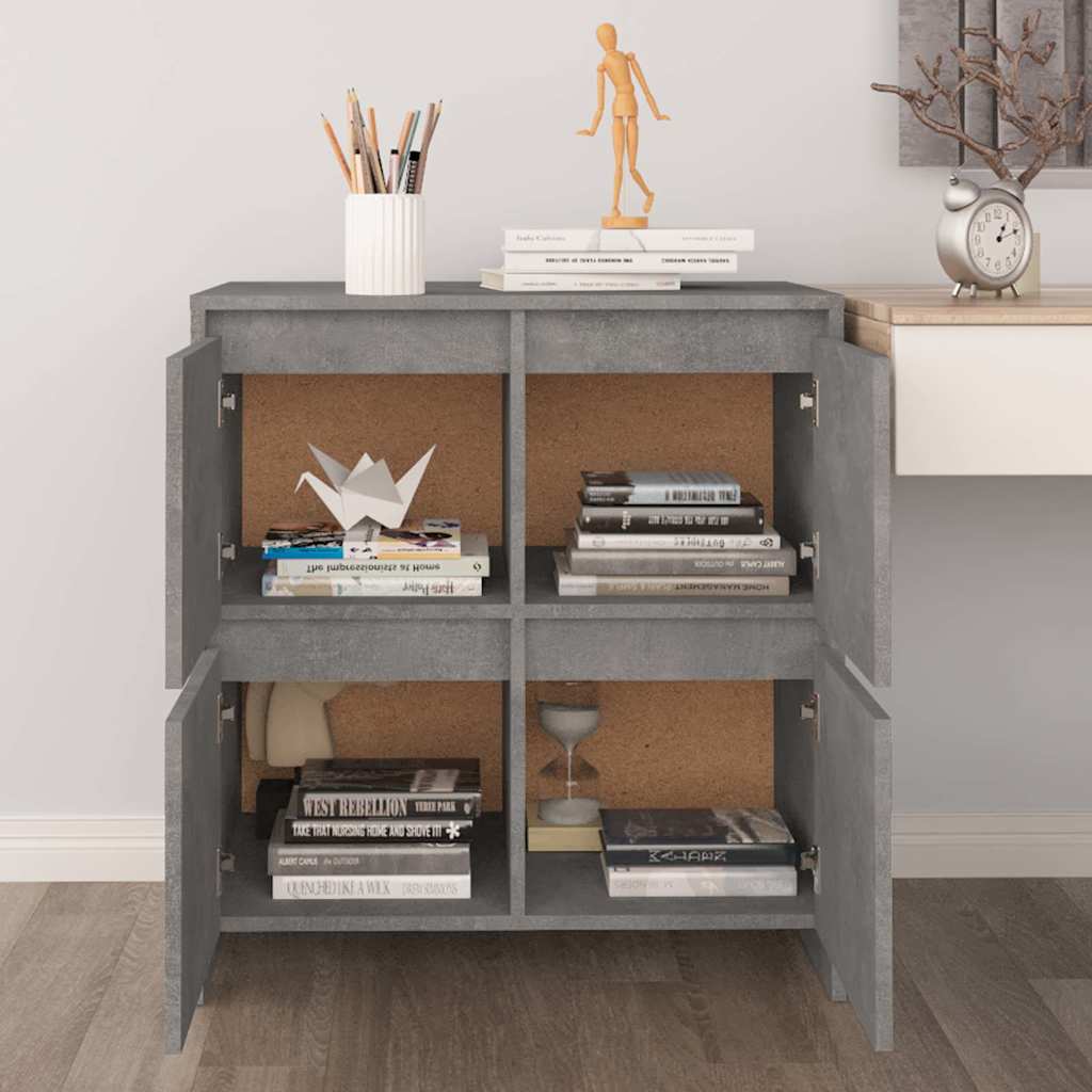 Sideboard Betongrau 70x41x75 cm Holzwerkstoff