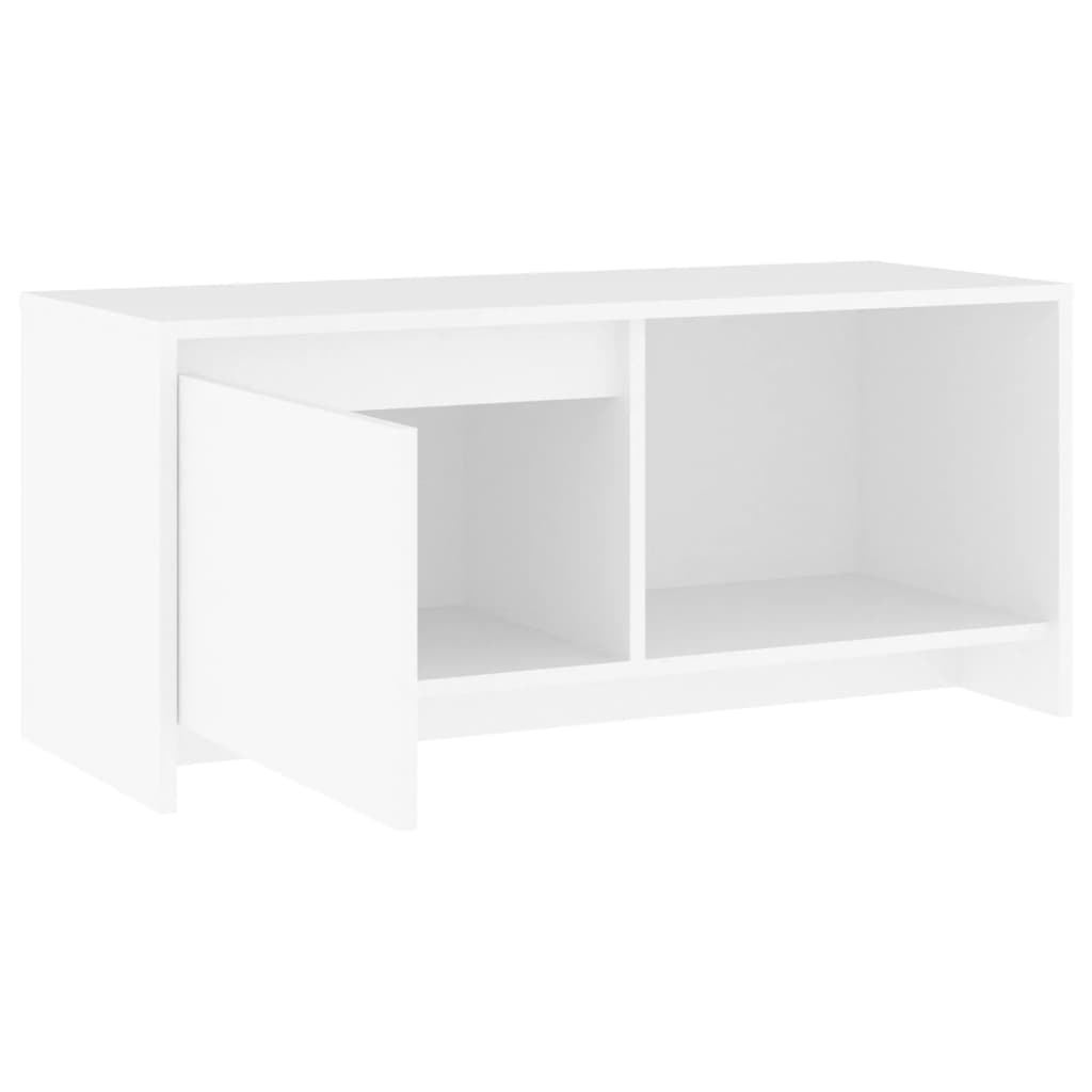 Meuble TV blanc 90x35x40 cm en matériau à base de bois