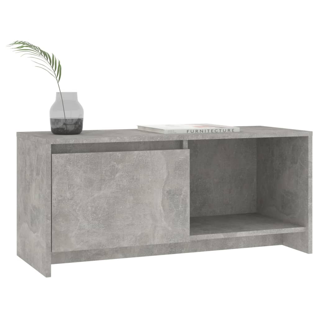 Meuble TV gris béton 90x35x40 cm en bois