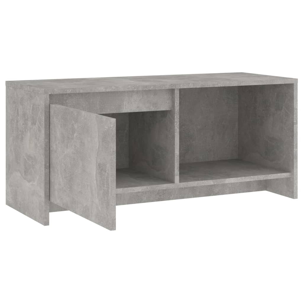 Meuble TV gris béton 90x35x40 cm en bois