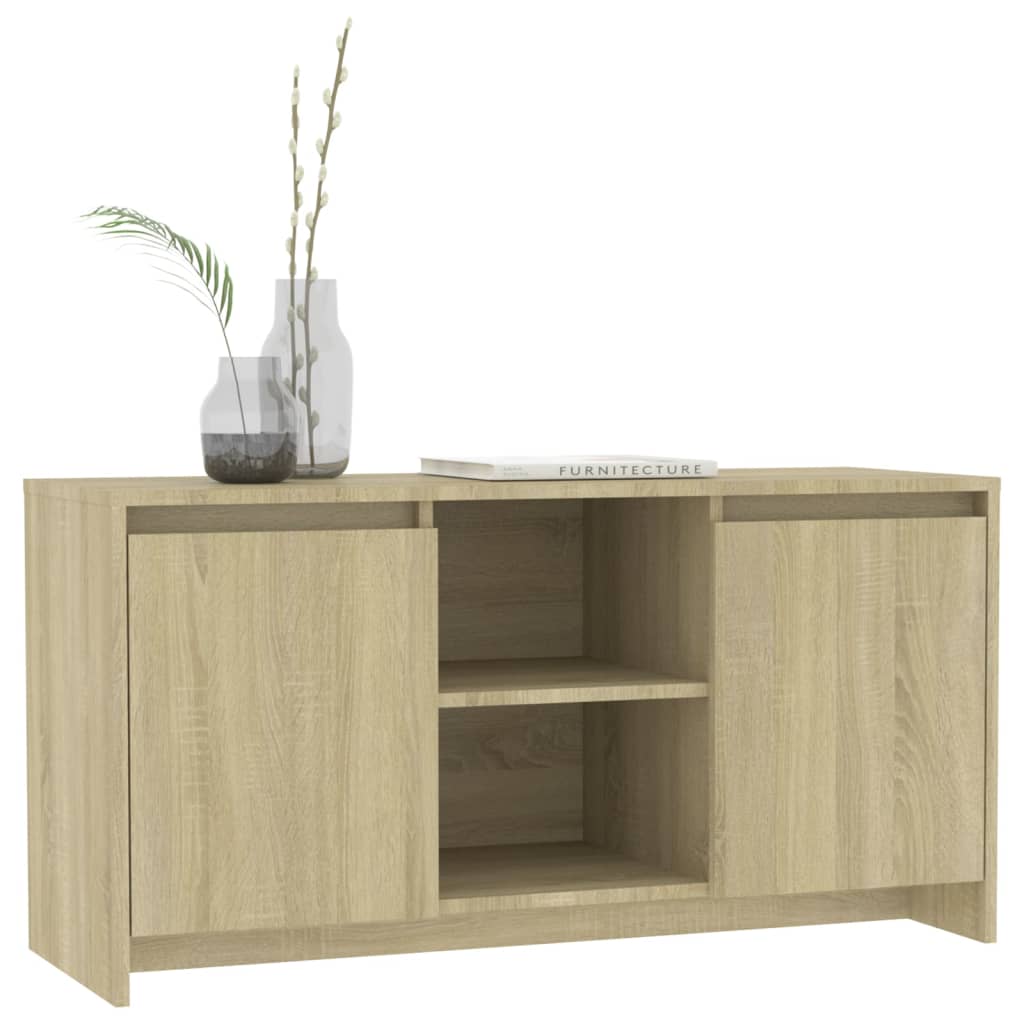 Meuble TV chêne Sonoma 102x37,5x52,5 cm matériau bois