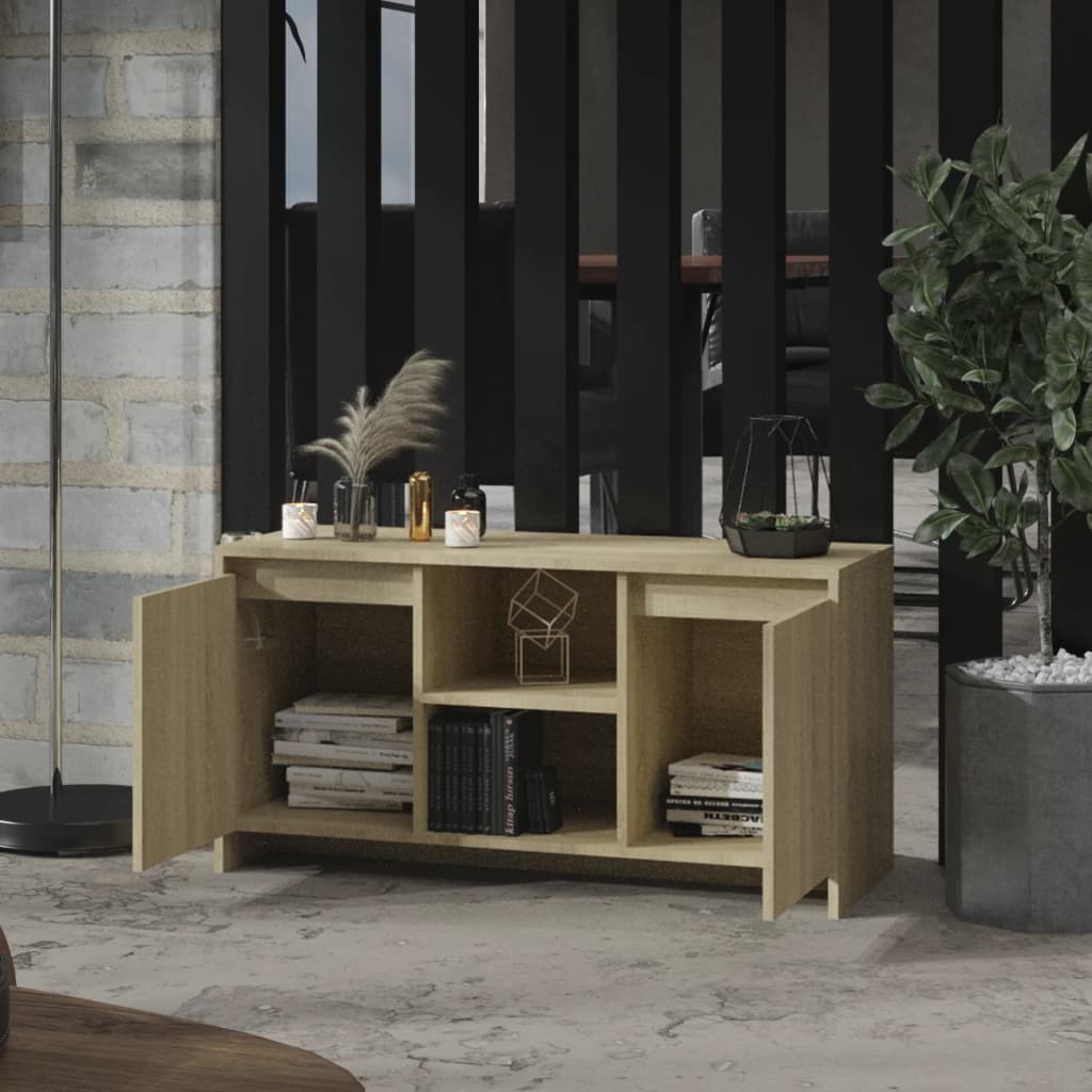 Meuble TV chêne Sonoma 102x37,5x52,5 cm matériau bois