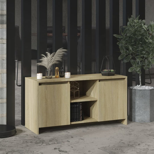 Meuble TV chêne Sonoma 102x37,5x52,5 cm matériau bois