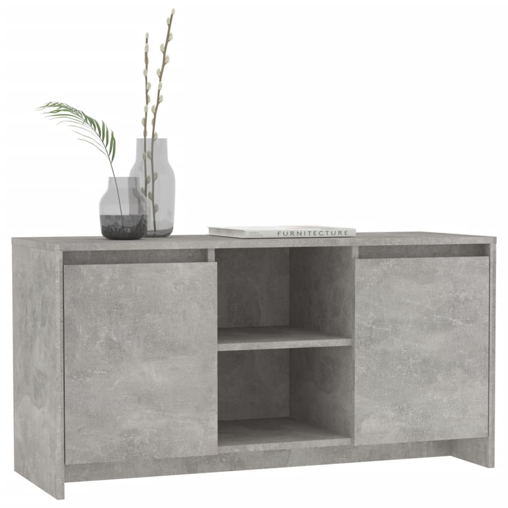 Meuble TV gris béton 102x37,5x52,5 cm en bois