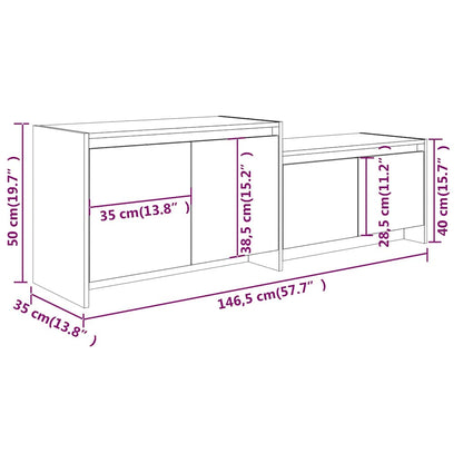 TV-Schrank Sonoma-Eiche 146,5x35x50 cm Holzwerkstoff