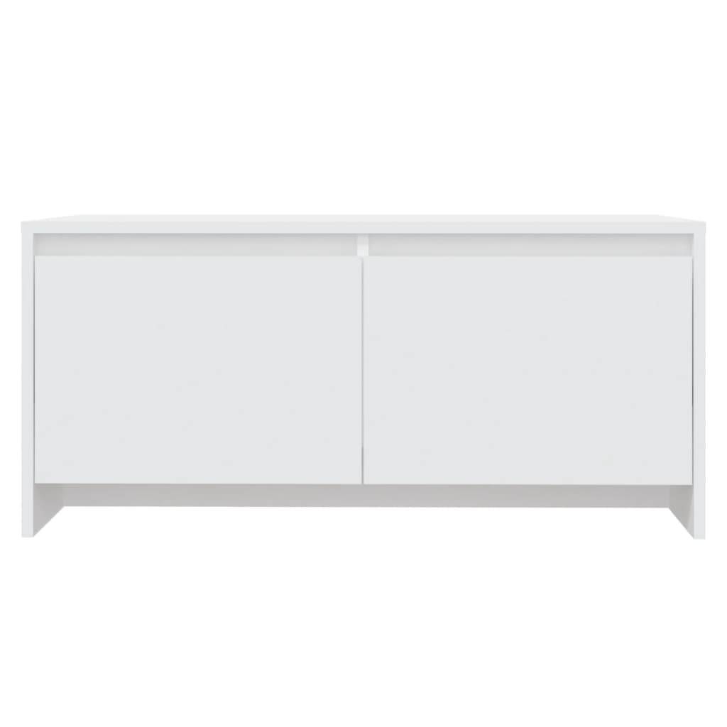Table basse blanche 90x50x41,5 cm en bois