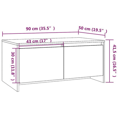 Couchtisch Sonoma-Eiche 90x50x41,5 cm Holzwerkstoff