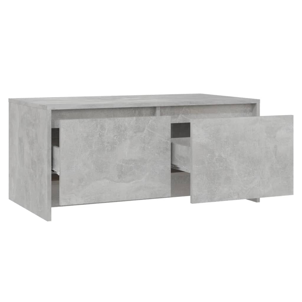 Table basse gris béton 90x50x41,5 cm en bois