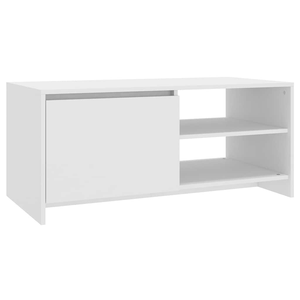 Couchtisch Weiß 102x50x45 cm Holzwerkstoff