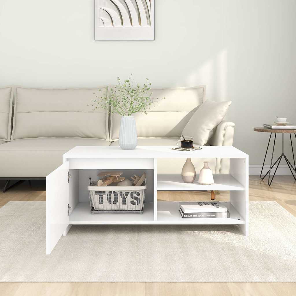 Couchtisch Weiß 102x50x45 cm Holzwerkstoff