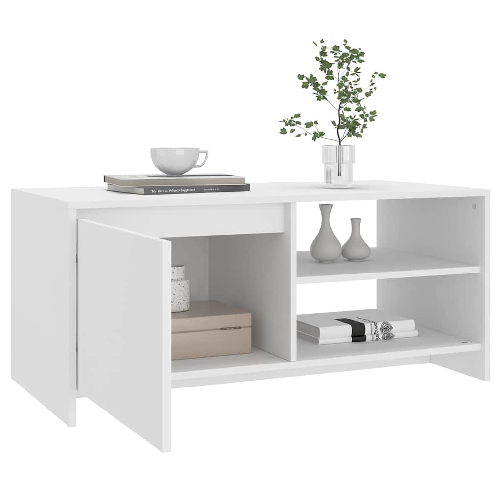 Couchtisch Weiß 102x50x45 cm Holzwerkstoff
