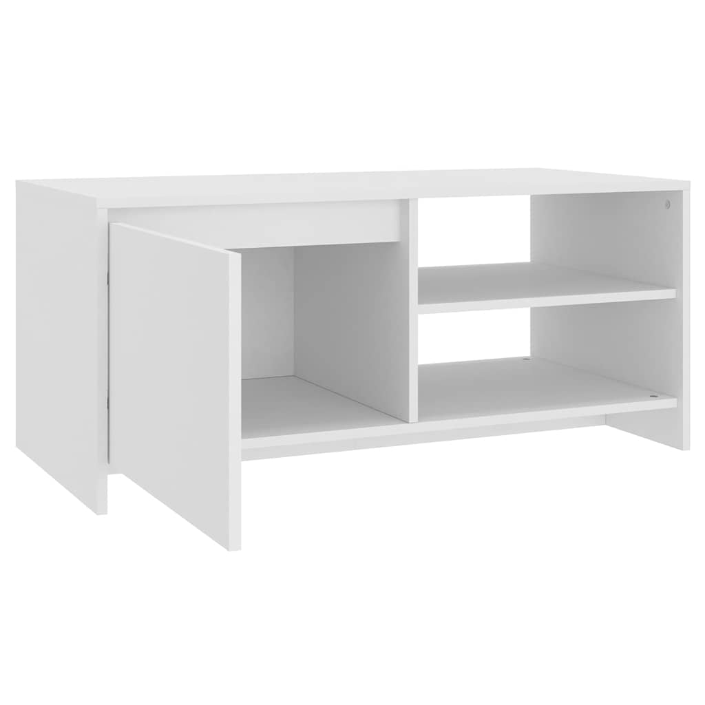 Couchtisch Weiß 102x50x45 cm Holzwerkstoff