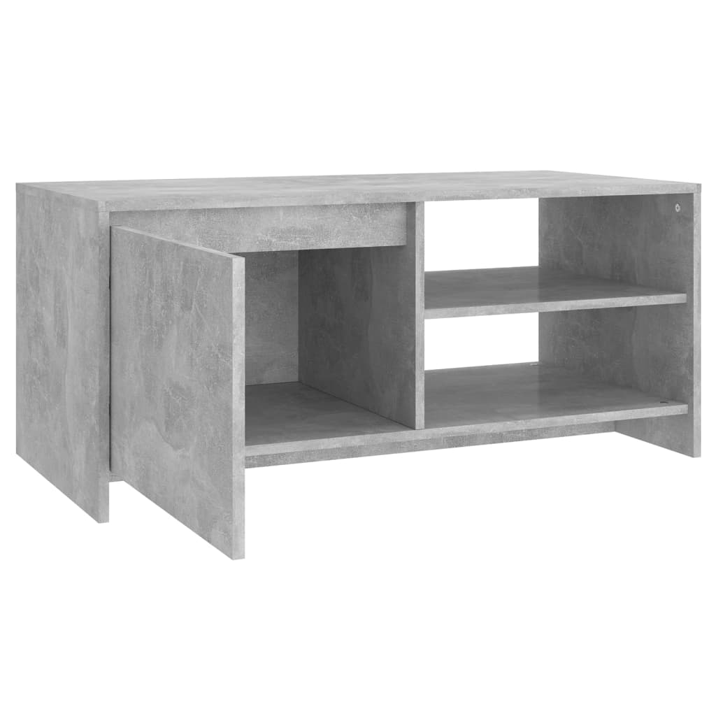 Table basse gris béton 102x50x45 cm en bois