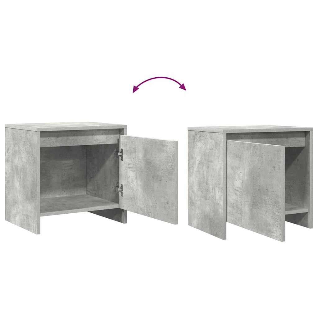 Nachttisch Betongrau 45x34x44,5 cm Holzwerkstoff