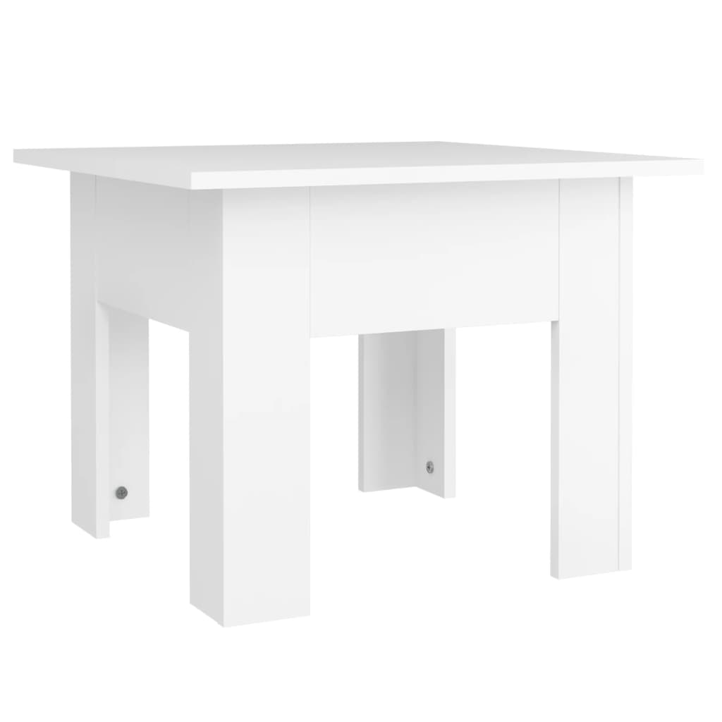 Table basse blanche 55x55x42 cm en bois