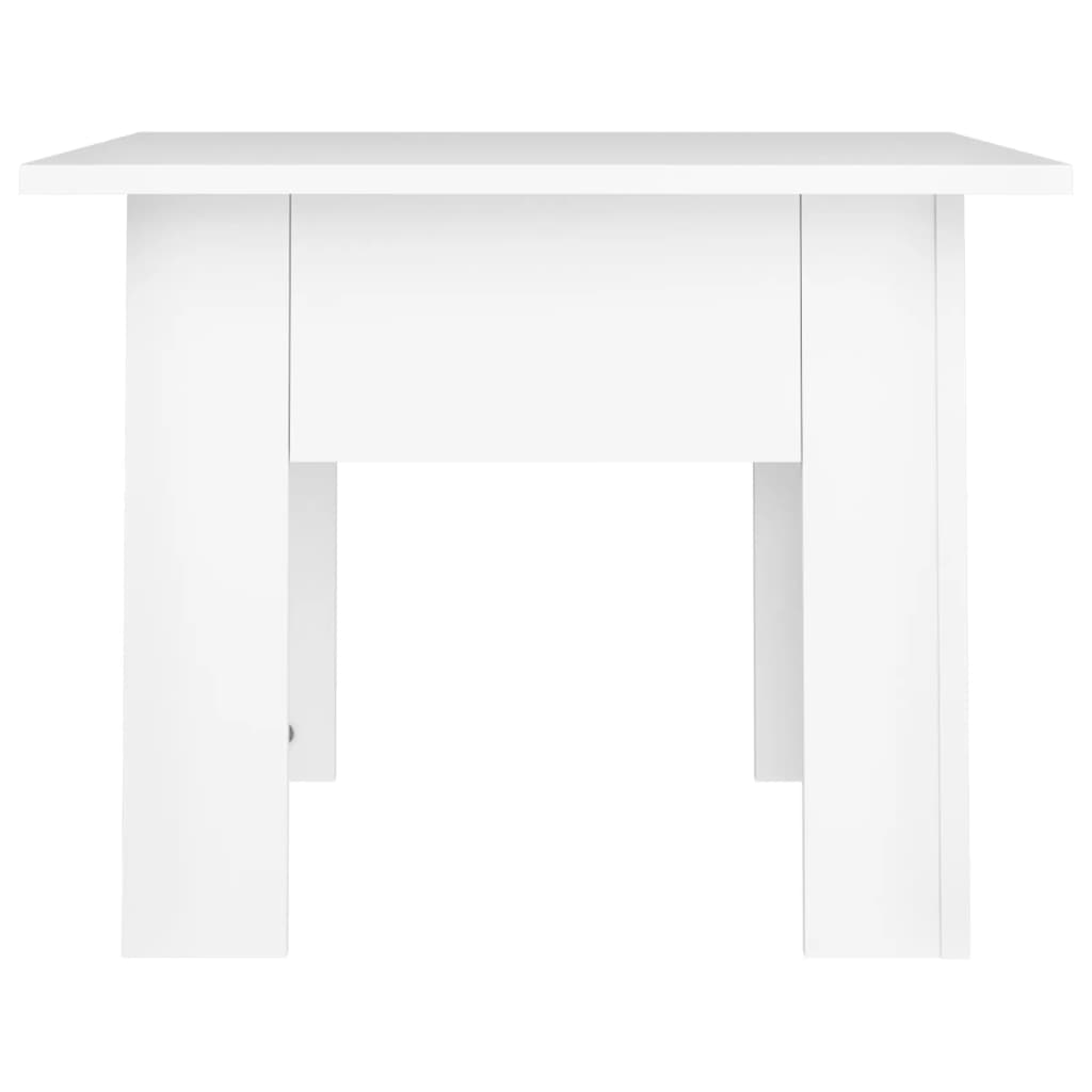 Table basse blanche 55x55x42 cm en bois