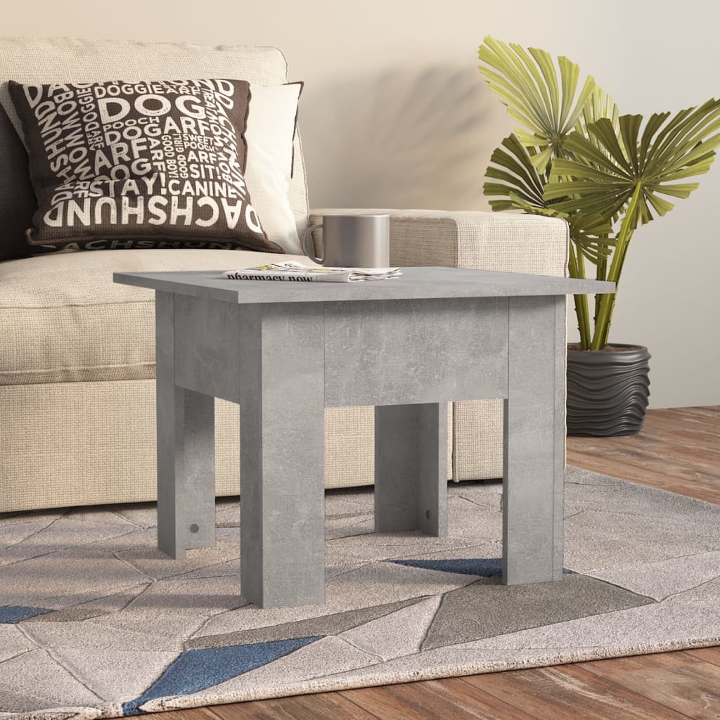 Table basse gris béton 55x55x42 cm en bois
