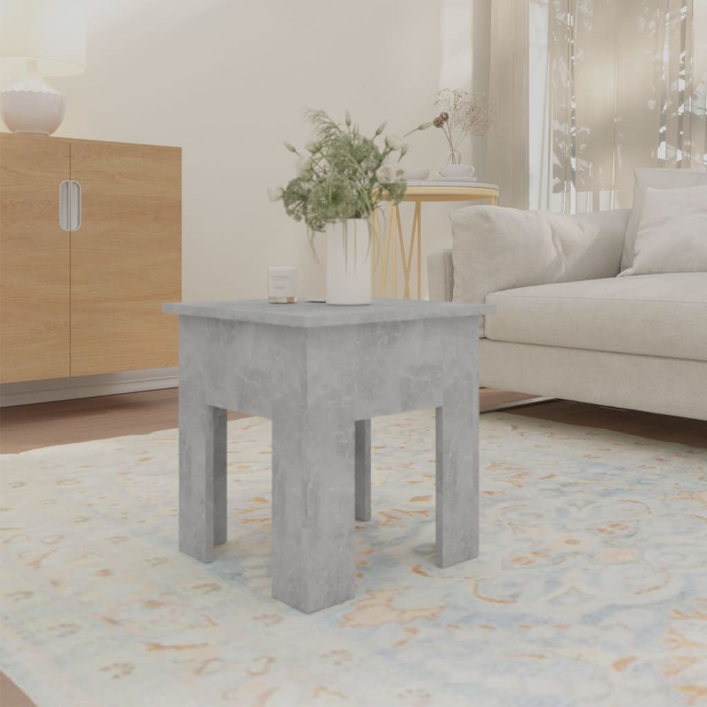 Table basse gris béton 40x40x42 cm en bois