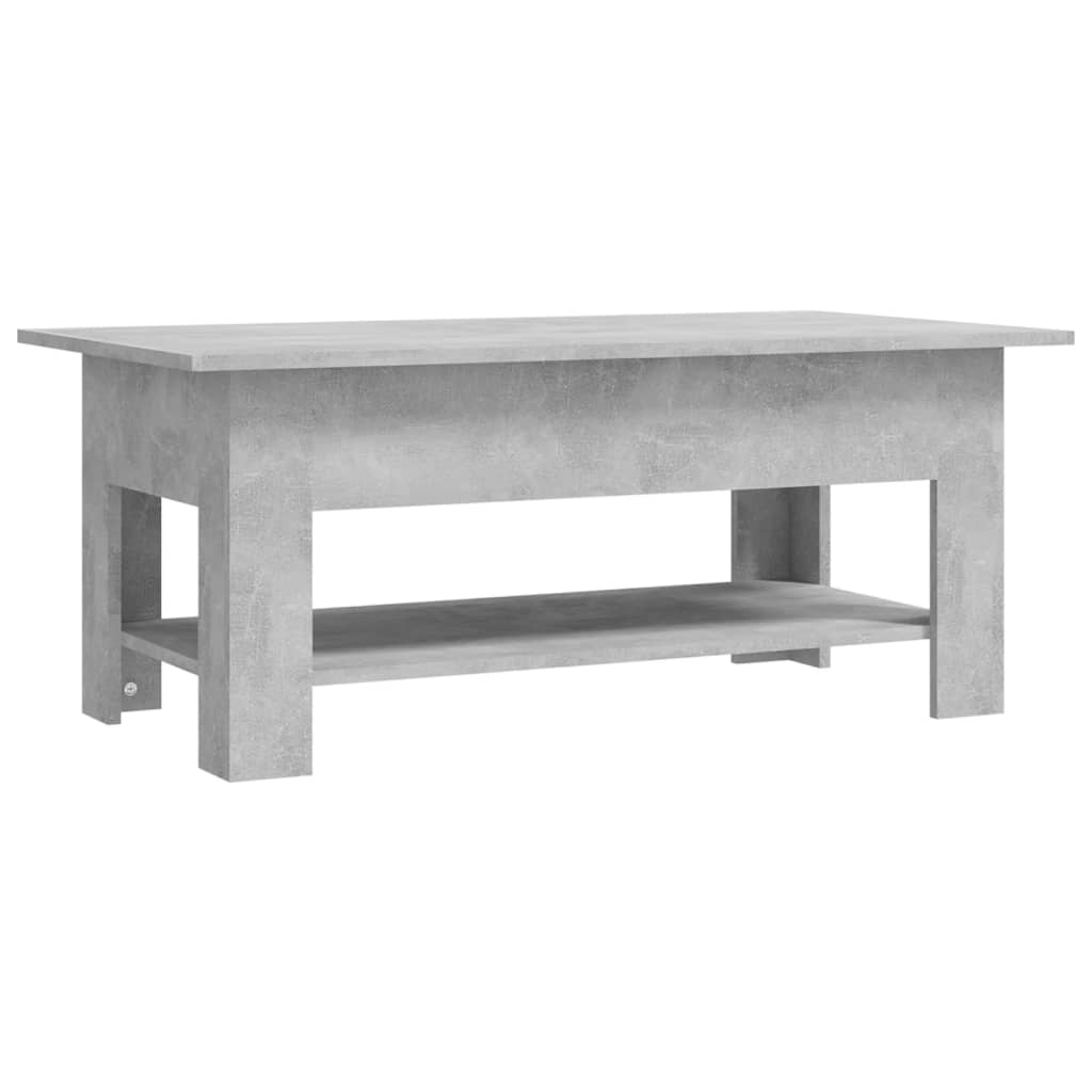 Table basse gris béton 102x55x42 cm en bois