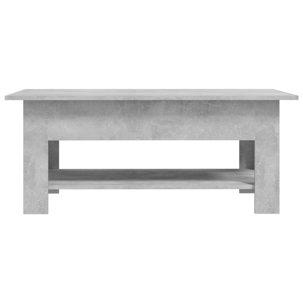 Table basse gris béton 102x55x42 cm en bois