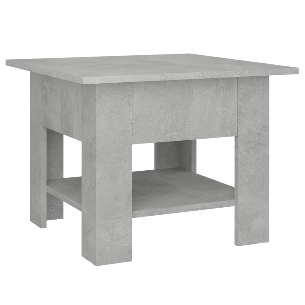 Table basse gris béton 55x55x42 cm en bois