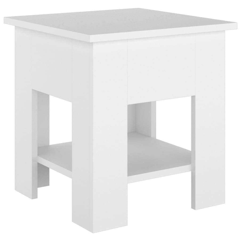 Table basse blanche 40x40x42 cm en bois