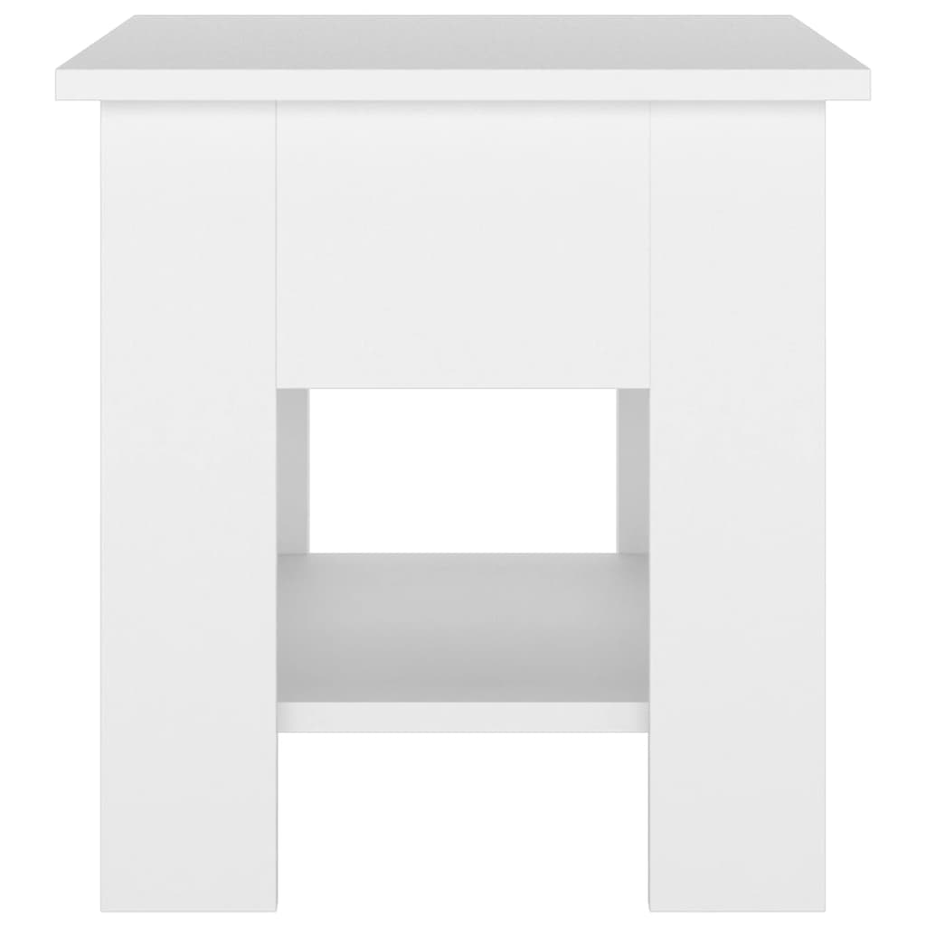 Table basse blanche 40x40x42 cm en bois
