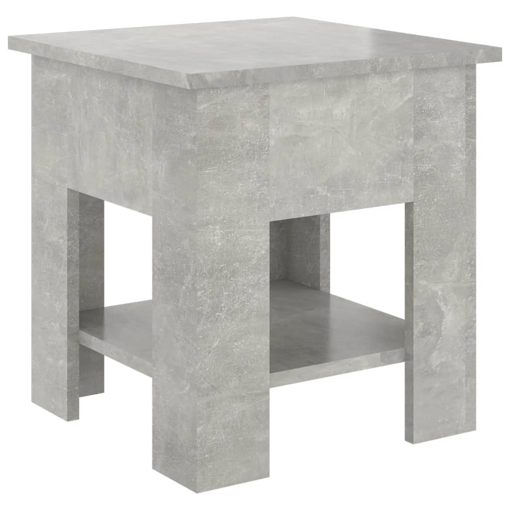 Table basse gris béton 40x40x42 cm en bois