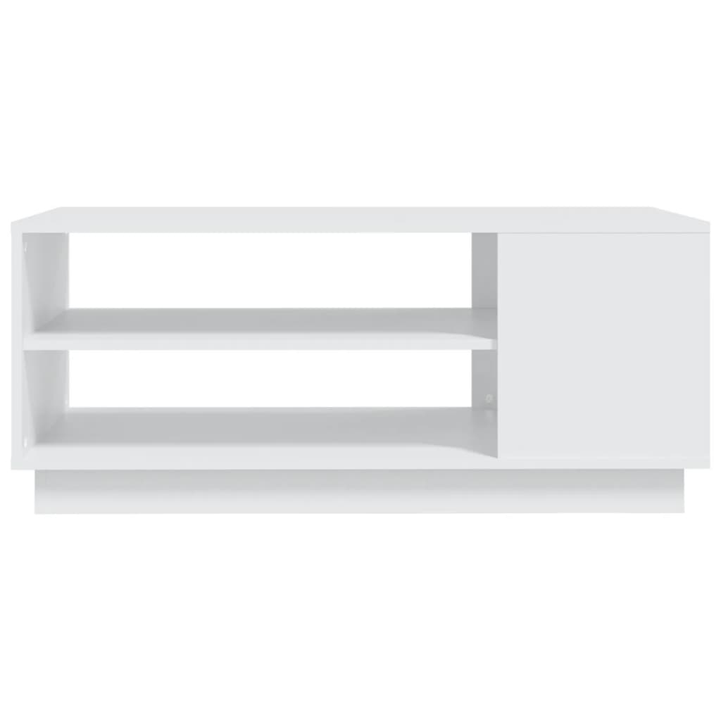 Table basse blanche 102x55x43 cm en bois