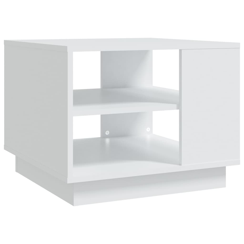 Table basse blanche 55x55x43 cm en bois