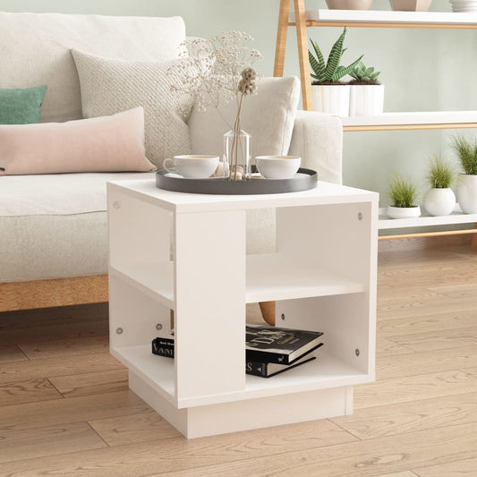 Table basse blanche 40x40x43 cm en bois