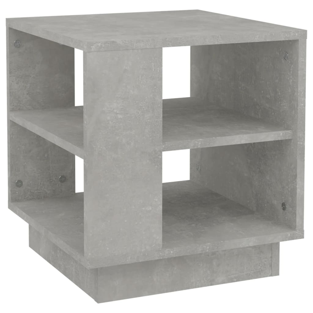 Table basse gris béton 40x40x43 cm en bois