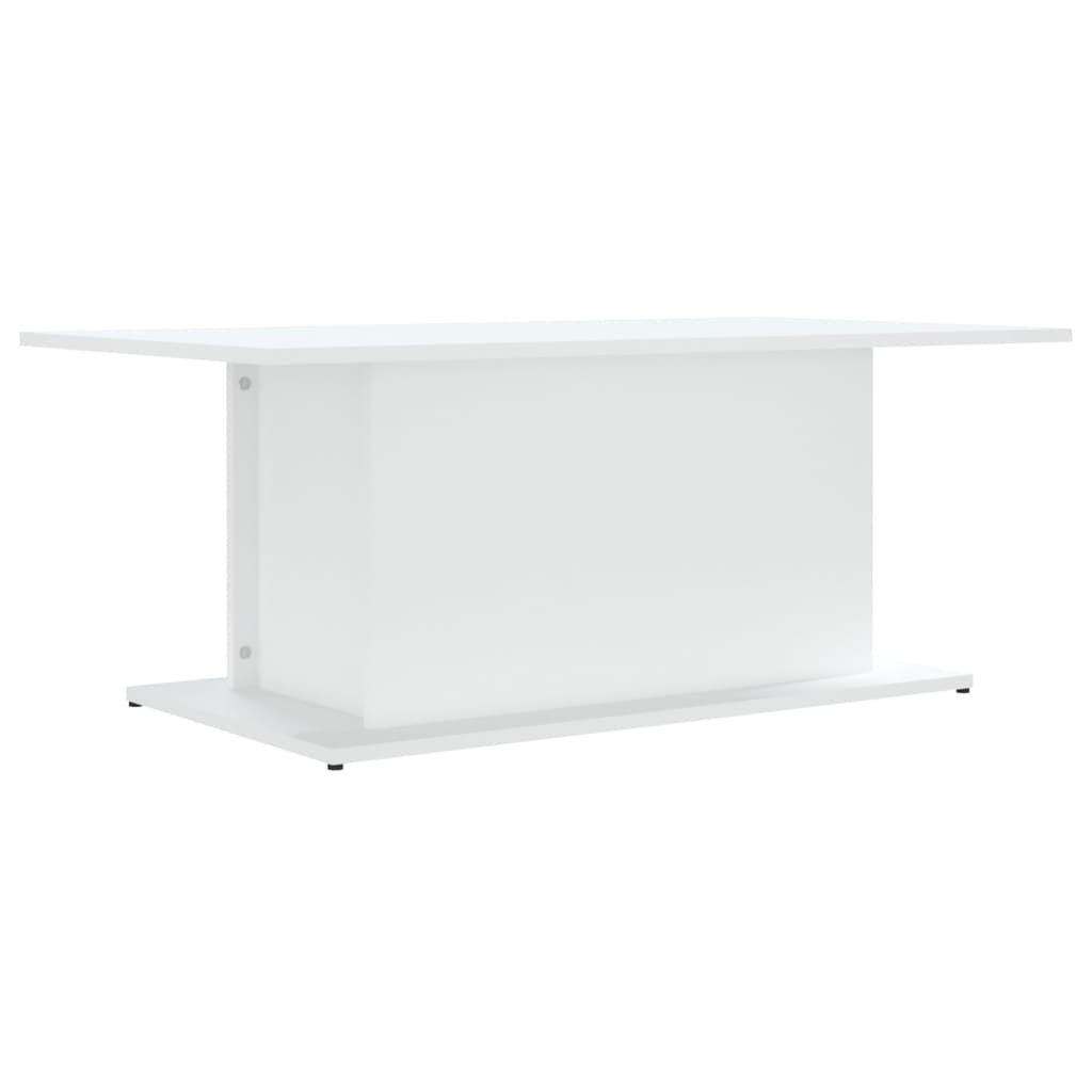 Table basse blanche 102x55,5x40 cm en bois