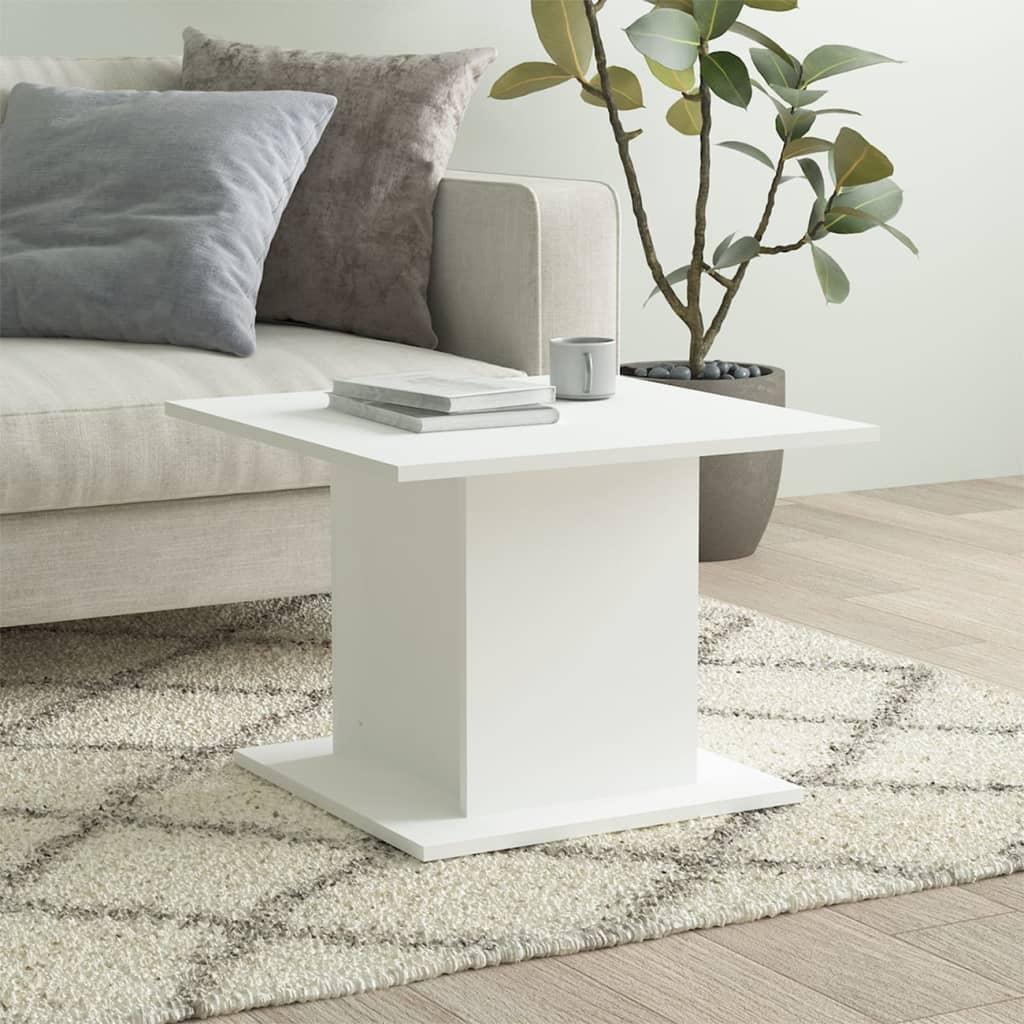 Coffee Table White 55.5x55.5x40 cm Wood Material