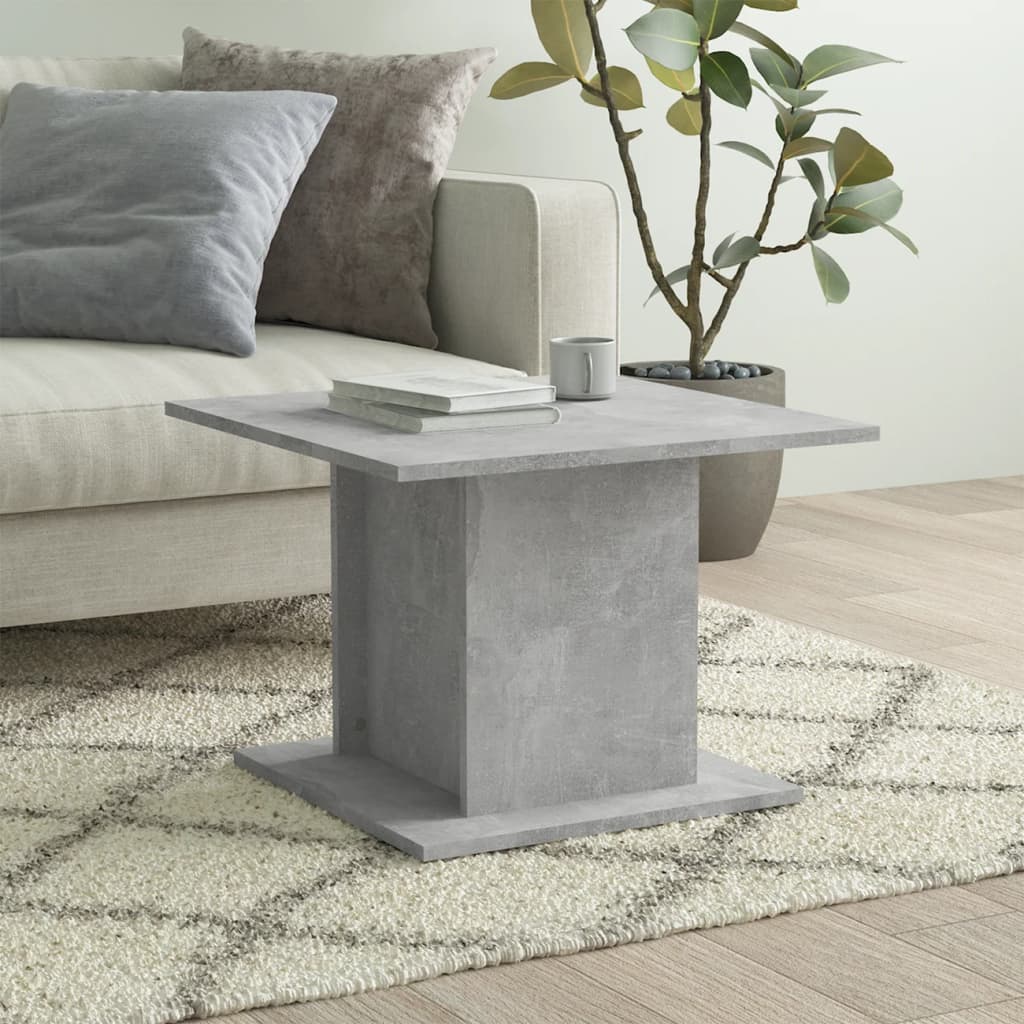 Table basse gris béton 55,5x55,5x40 cm en bois