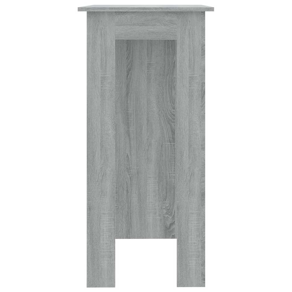 Bartisch mit Regal Grau Sonoma 102x50x103,5 cm Holzwerkstoff