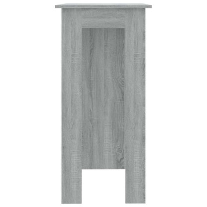 Bartisch mit Regal Grau Sonoma 102x50x103,5 cm Holzwerkstoff