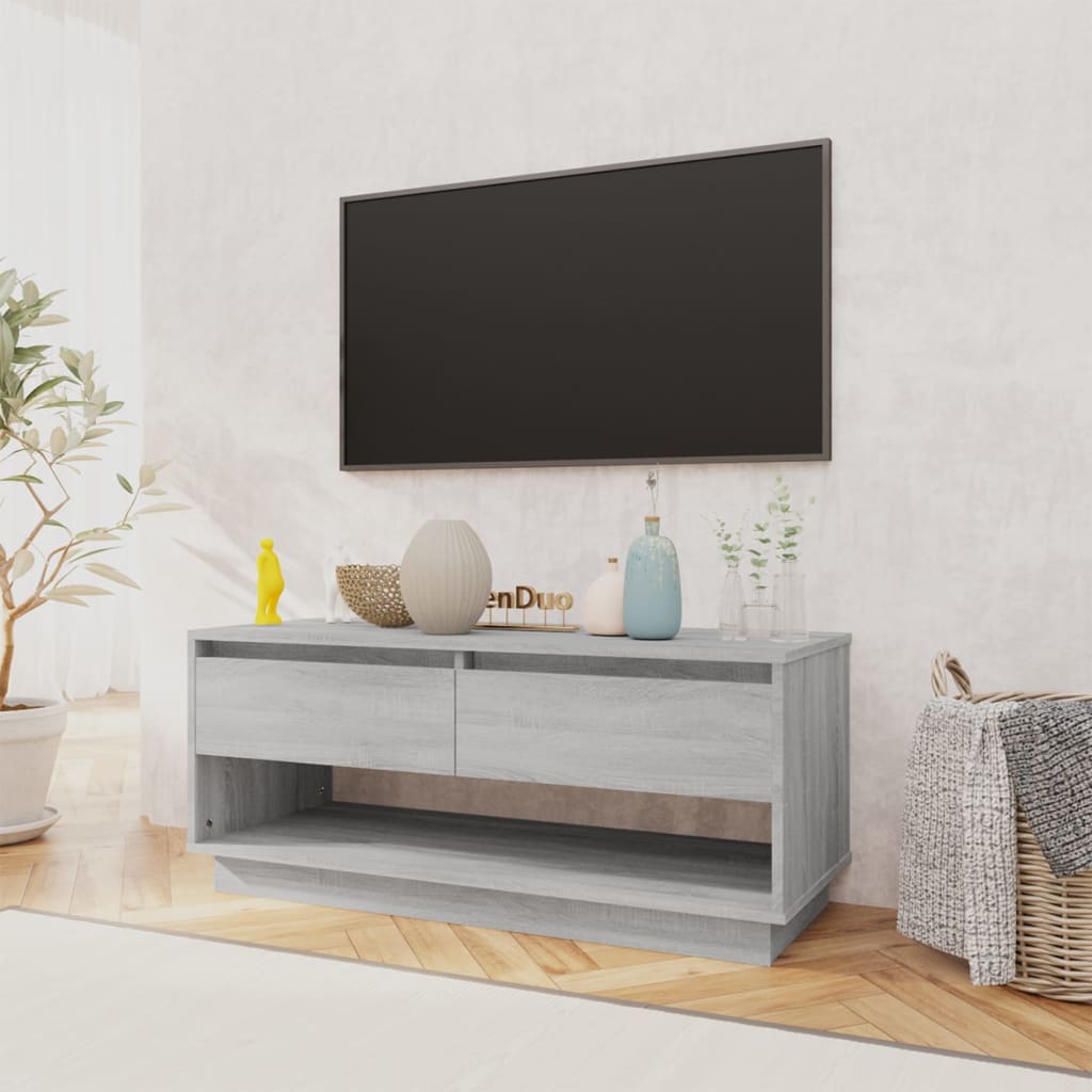 Meuble TV gris Sonoma 102x41x44 cm en bois