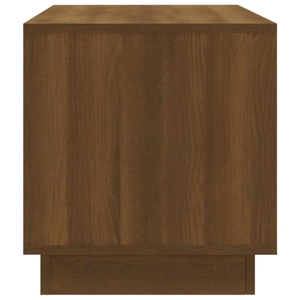 Meuble TV aspect chêne marron 102x41x44 cm matériau bois