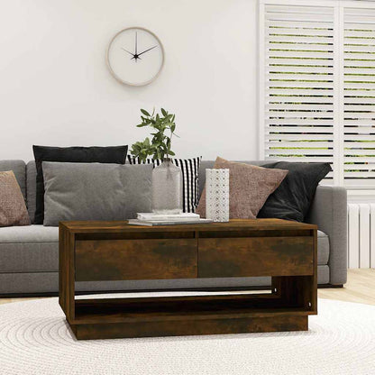 Couchtisch Räuchereiche 102,5x55x44 cm Holzwerkstoff